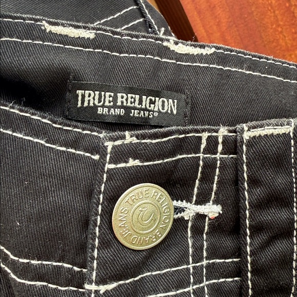 True Religion Black Cargo Pants with Contrast Stitching Size 27 - Picture 9 of 14